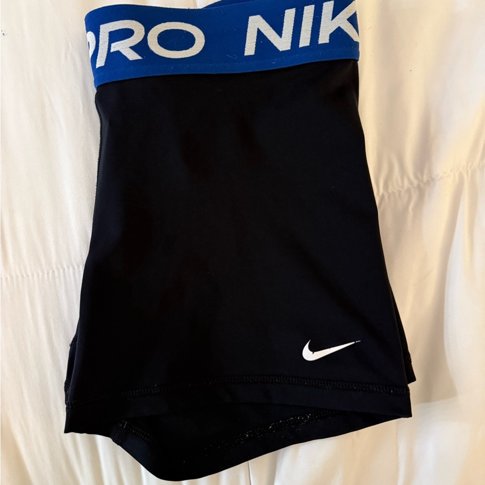 Nike Black and Blue Athletic Shorts